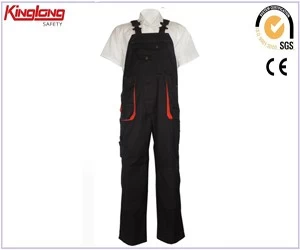 China Factory Worker Bib Pants ,Security Workwear Overall With PVC Zipper manufacturer