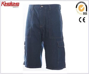 Китай Модные мужские повседневные джинсы, шорты-карго с шестью карманами производителя