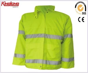 Cina Abbigliamento da lavoro invernale caldo fluorescente, fornitore di giacche invernali in Cina produttore