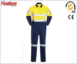 China Fluorescent Work Coverall,Yellow High Visibility Fluorescent Work Coverall,Polycotton Fabric Yellow High Visibility Fluorescent Work Coverall manufacturer