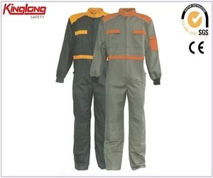 China Grey workwear high quality cotton coverall,One piece work wear clothes for sale manufacturer