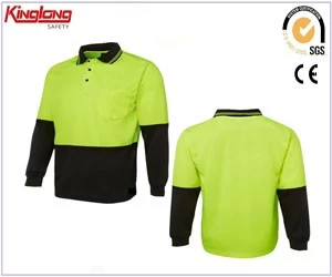 China HI VIS MENS WOMENS WORK POLO SHIRT, COOL DRY ORANGE/YELLOW/LIME TRADIES POLO SHIRT manufacturer