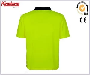 Китай Футболка с V-образным вырезом Hi Viz Safety, мужская рубашка с коротким рукавом EN471 со светоотражающей лентой производителя