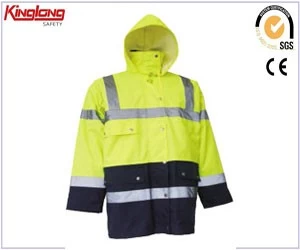 Китай Hi-vis Winter Paka со светоотражающими лентами, ветрозащитная зимняя куртка HIVI производителя