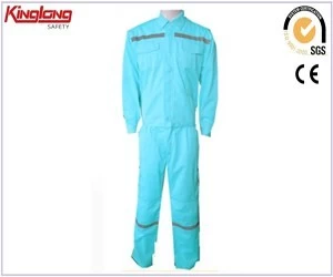 Cina Abbigliamento da lavoro da uomo ad alta visibilità uniforme da lavoro, giacca hivi azzurra e fornitore di pantaloni in porcellana produttore