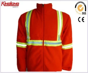 Κίνα Υψηλής ορατότητας μπουφάν Fleece, Reflective Unisex Fleece Jacket, High Visibility Reflective Fleece Jacket Ανθεκτικά ρούχα εργασίας κατασκευαστής