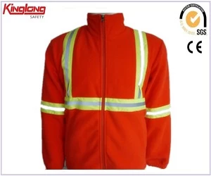 China High Visibility Reflective Polar Fleece Jacket, Durable Warm Winter Workwear manufacturer