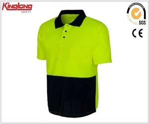 China Camisas polo masculinas de alta visibilidade, camisa de segurança de manga curta de alta visibilidade para trabalho fabricante