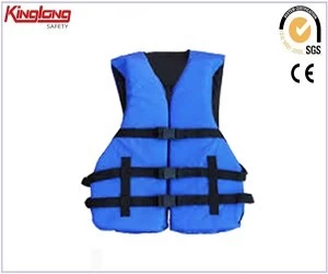 China High quality waterproof multi pockets vest, advanced material no sleeves blue vest manufacturer
