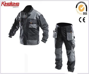 Chiny High quality work wear jacket&pants unisex labour uniform safety clothing producent