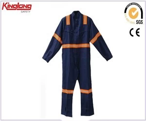 China High visiablity flame retardant workwear coverall 100%cotton engineering work uniform safety garments manufacturer