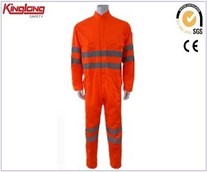 China Hivi high quality workwear coveralls for sale,Reflective tape fluo colorful men's working coveralls manufacturer