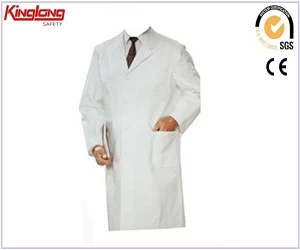 Čína Nemocniční bílý laboratorní plášť, lékařský plášť dobré kvality za nízkou cenu výrobce