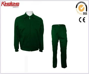 Chiny Hot Sale Quicky Delivery Green Color Labor Uniform, Workwear Uniforms producent