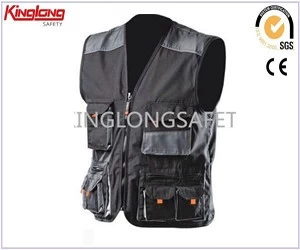 China Hot sale fris en ventilerend vest, duurzaam en functioneel zwart vest fabrikant