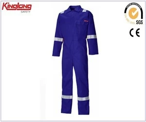China Hot style blue color cotton workwear coveralls,New products mens working safety coverall manufacturer