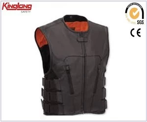 China Hot style no sleeve nylon zipper vest, mens mining and coaling safety vest manufacturer