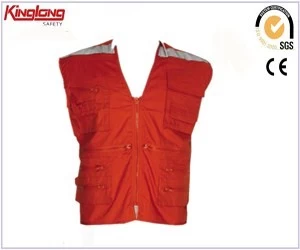 China Hot style south america market popular design reflective vest,Polyester work vest price manufacturer