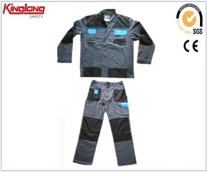 China Jaqueta e calça, Jaqueta e calça para uniforme de trabalho, Jaqueta e calça para uniforme de trabalho em sarja 2 peças fabricante