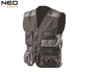 China Khaki Multi pocket work vest for men custom embroidery logo manufacturer