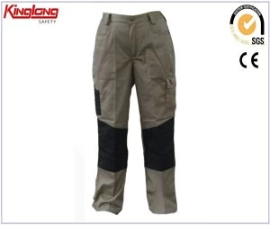 Cina Pantaloni cargo cachi fornitore della Cina, pantaloni da lavoro in tela di rinforzo Oxford produttore