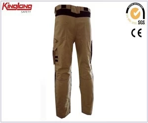 porcelana Color caqui nuevo estilo tela trabajo pantalones de algodón, ropa de trabajo de alta calidad para hombre pantalones en venta fabricante