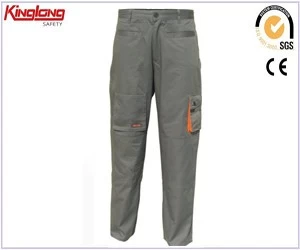 porcelana Pantalones de trabajo duraderos de sarga larga 100%, pantalones de trabajo industrial con rodilleras en China fabricante