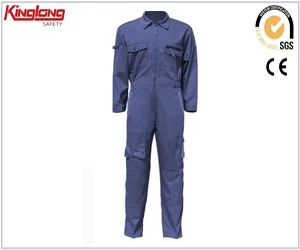 China Long sleeves mens high quality coverall, chest pockets nylon zipper coverall manufacturer