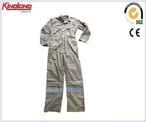 Cina Manufacture 100%cotton nomex coverall,workwear overalls with YKK zipper produttore
