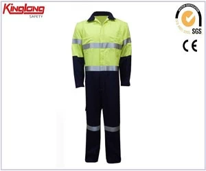 China Men's High Visibility Reflecive Industrial Coverall,Hi Viz Safety Workwear  Supplier manufacturer