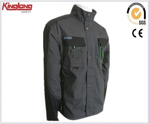 China Jaqueta de trabalho de lona de combate masculina, jaqueta de trabalho de lona de polialgodão de alta qualidade fabricante