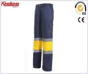China Mens high quality workwear hi vis pants trousers,Poly cotton hivi work pants for sale manufacturer