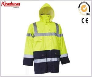 Čína Zimní pracovní oděv s více kapsami, fluorescenční reflexní zimní pracovní oděv s více kapsami, fluorescenční reflexní zimní pracovní oděv s více kapsami, s kapucí výrobce