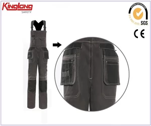 China Multi Pockets Work Overalls with Reflective Tape High Quality Safety Bibpants manufacturer
