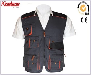 China Multi-pocket Safety Vest, High quality tool Vest, Construction Staff Safety Vest manufacturer