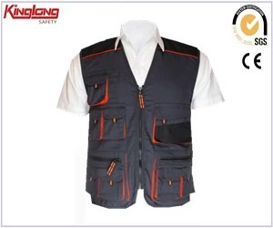 porcelana Chaleco con escote en v y múltiples bolsillos, chaleco de alta calidad de fabricante de china fabricante