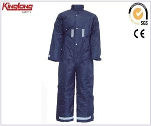 China Marineblauwe warme heren winter werkkleding overall, fabrikant van winterkleding in China fabrikant