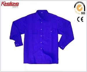 Chiny Koszule i spodnie mundury robocze w kolorze granatowym, producent porcelany ognioodpornej męskiej odzieży roboczej producent