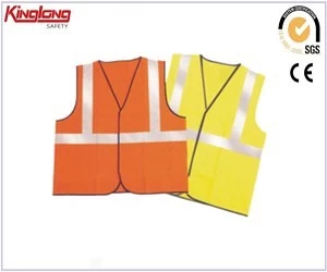 Китай Новое поступление, флуоресцентно-желтый жилет со светоотражающими лентами, мужской жилет безопасности ГИБДД производителя