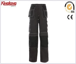porcelana New arrival high quality side pockets pant, elastic waist grey workers cargo pant fabricante