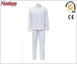 Kiina Uusi laadukas valkoinen kokin univormu, muotisuunnittelu öljynkestävä univormu valmistaja