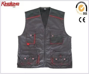 China New fashionable high quality multi pockets vest, functional and practical sleeveless vest manufacturer