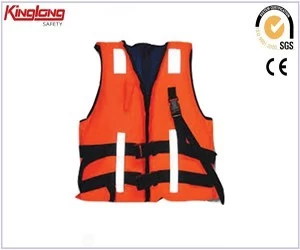 Chiny New style high quality across belts vest, no sleeves multi pockets orange vest producent