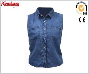 Čína Nový styl pánské dodavatel džínovina vesta, výrobce Čína oděvy džíny vesta výrobce
