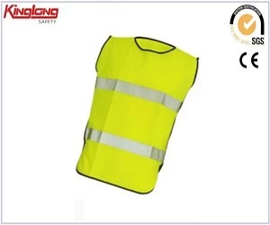 China No sleeves mens reflective tapes vest, high quality functional yellow vest manufacturer