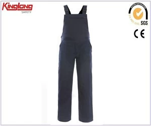 China Nylon Zipper  Working Bib Pants,Workwear Overall  With Elastic Waist manufacturer