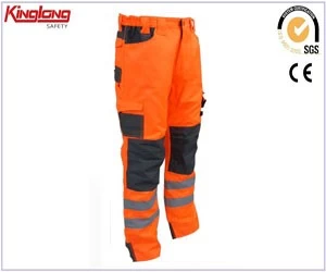 الصين Orange Light Hi-Vis Pants,Safety Reflective Road Workwear Pants الصانع