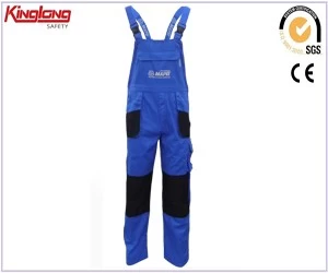 China Outdoor Embroidered Working Bibs,High quality rough blue overall manufacturer