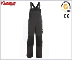 China Outdoor Working Bib Pants, Canvas Knee Pad Workwear Overalls manufacturer