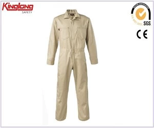 China Plain Coverall overall khaki cotton twill manufacturer